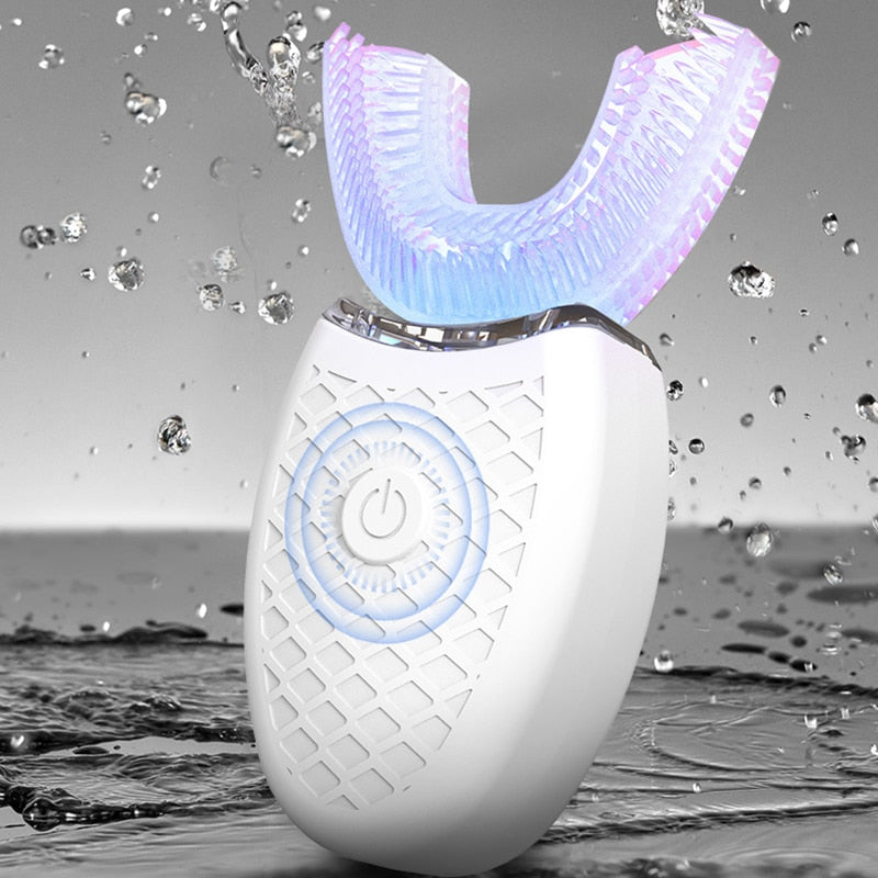 360 Degrees Intelligent Automatic Soft Sonic Electric Toothbrush U Type USB Charging Tooth Whitening Automatic Cleaning Machine