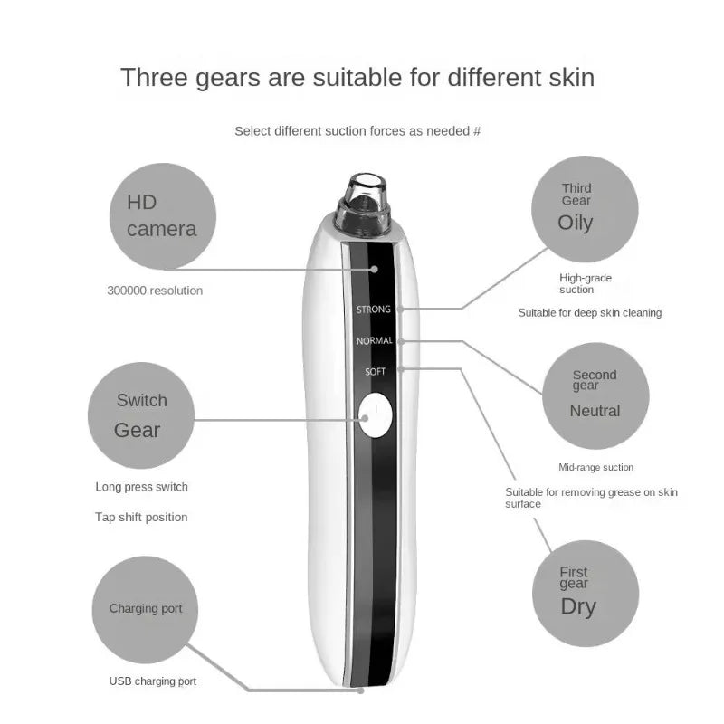 HD Visualisation Electric Blackheads Suction Instrument Pore Cleansing Blackheads Export Instrument Home Beauty