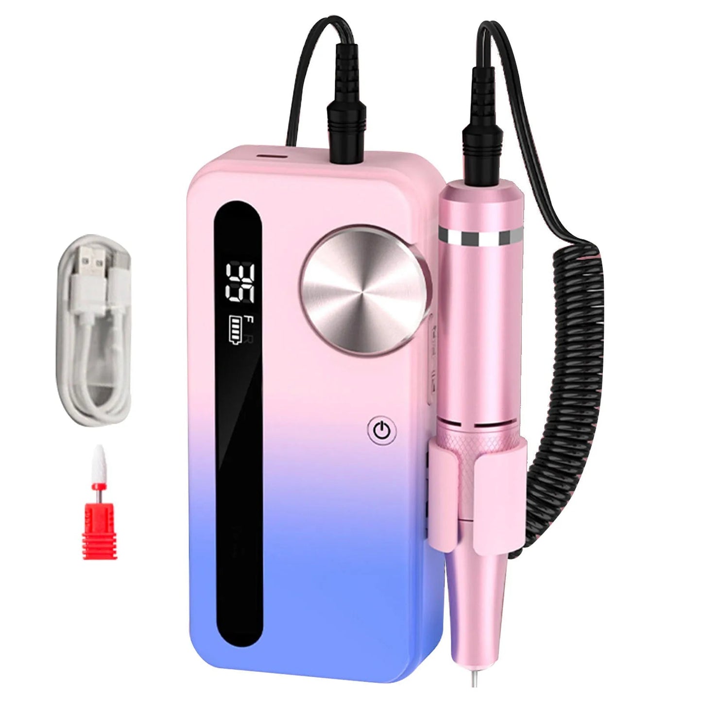 2 In 1 Electric Nail Drill Portable Rechargeable Professional Wireless Electronic Nail File Efile Gradient
