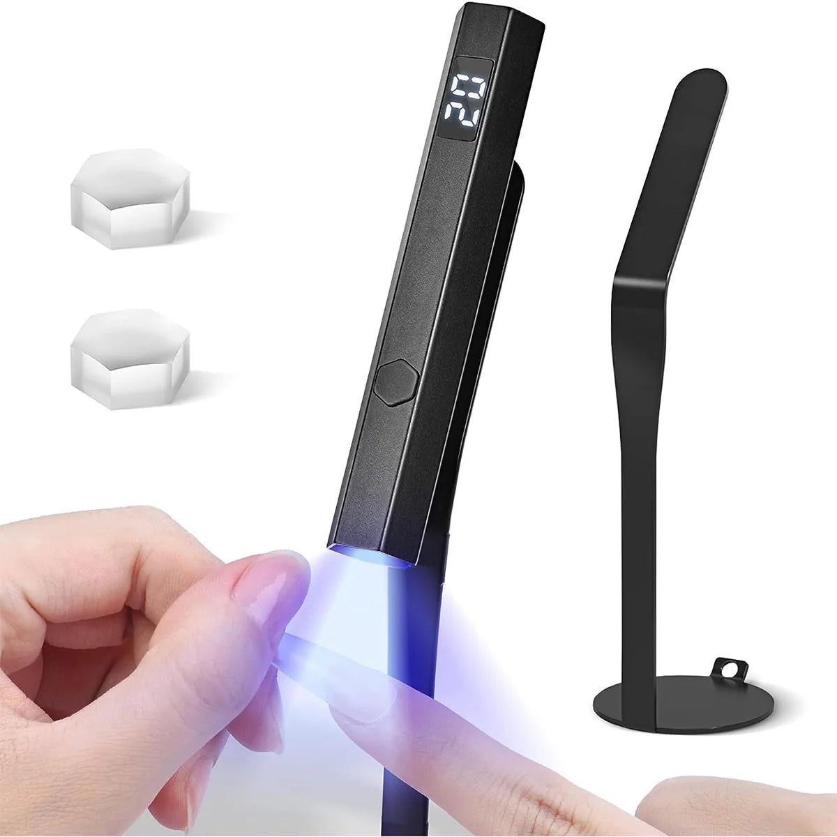 Handheld Nail Dryer Gel Lamp Small Nail Polish Fast Dry Mini Portable Adhesive Glue USB Led Lamp Manicure Tool UV Detector