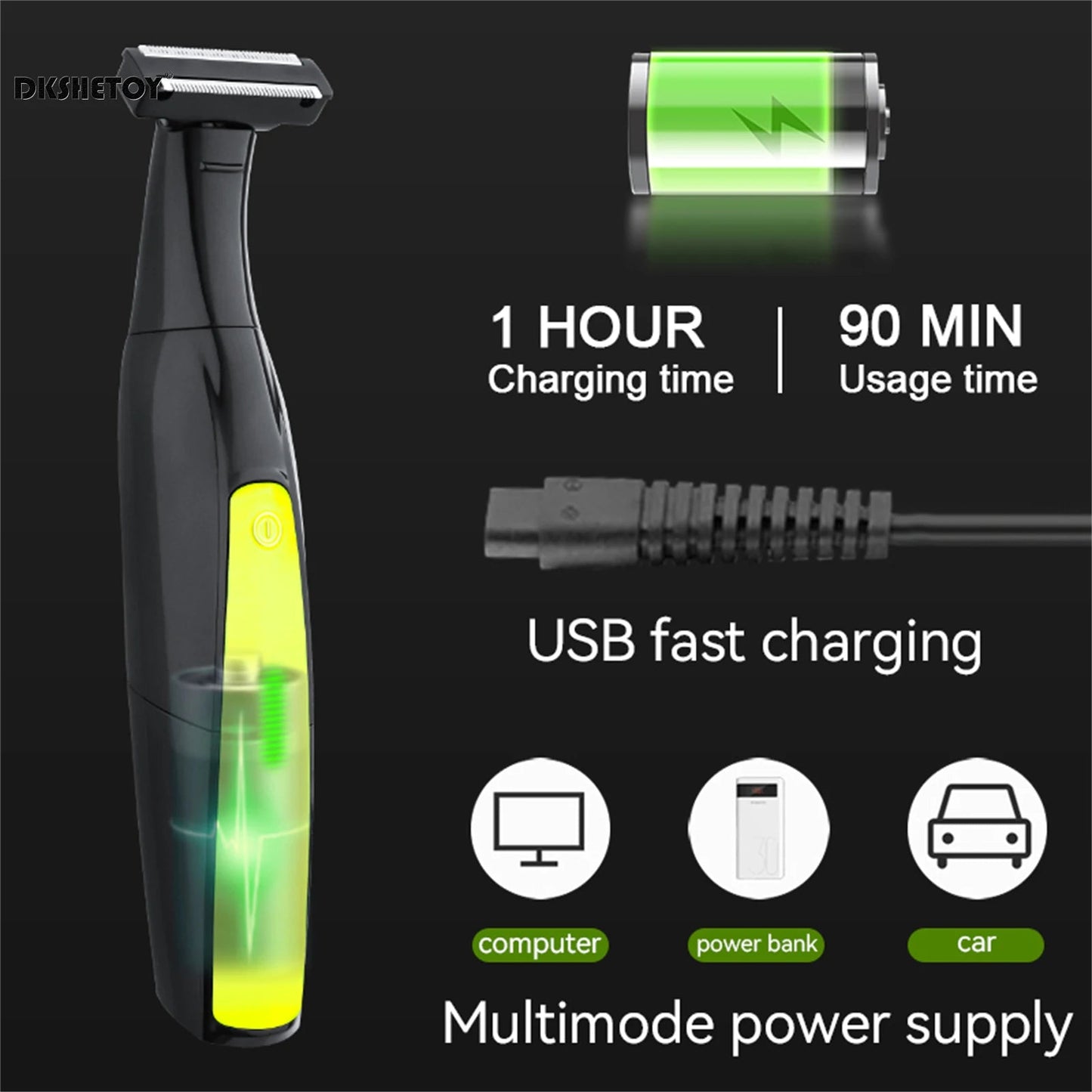 Electric Shavers Powerful Rechargeable Beard Trimmer Electric Razor Clippers for Men Teen Boys Face Beards