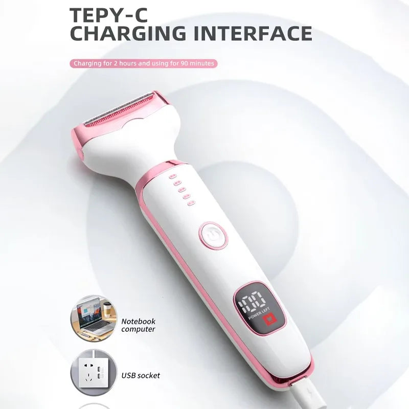 Electric Razor for Women 5 in 1 Rechargeable Painless Body Razors and Facial Hair Remover for Bikini Leg Body Face Underarm