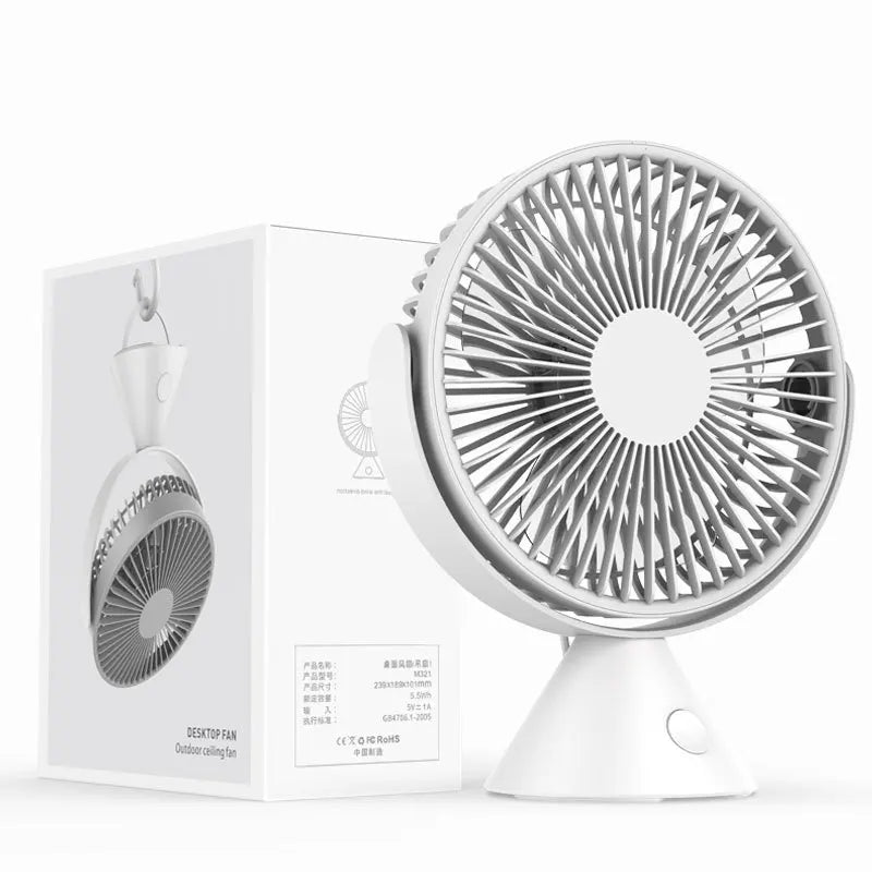 Desk Fan Smart Home Portable Cooling Fan Can Hanging Upright Fan Usb Brushless Turbine Mini Portable Air Conditioner