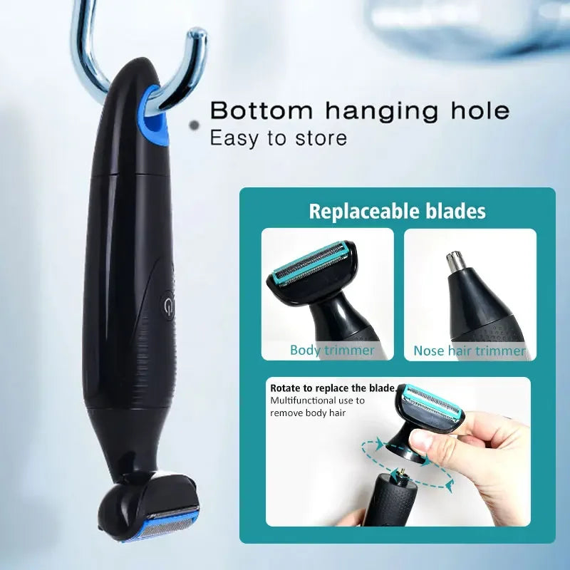 Intimate Pubic Haircut Shaver Lady Sensitive Areas Razor Bikini  Trimmer for Groin Mens Balls Shaving Machine Nose Hair Trimming