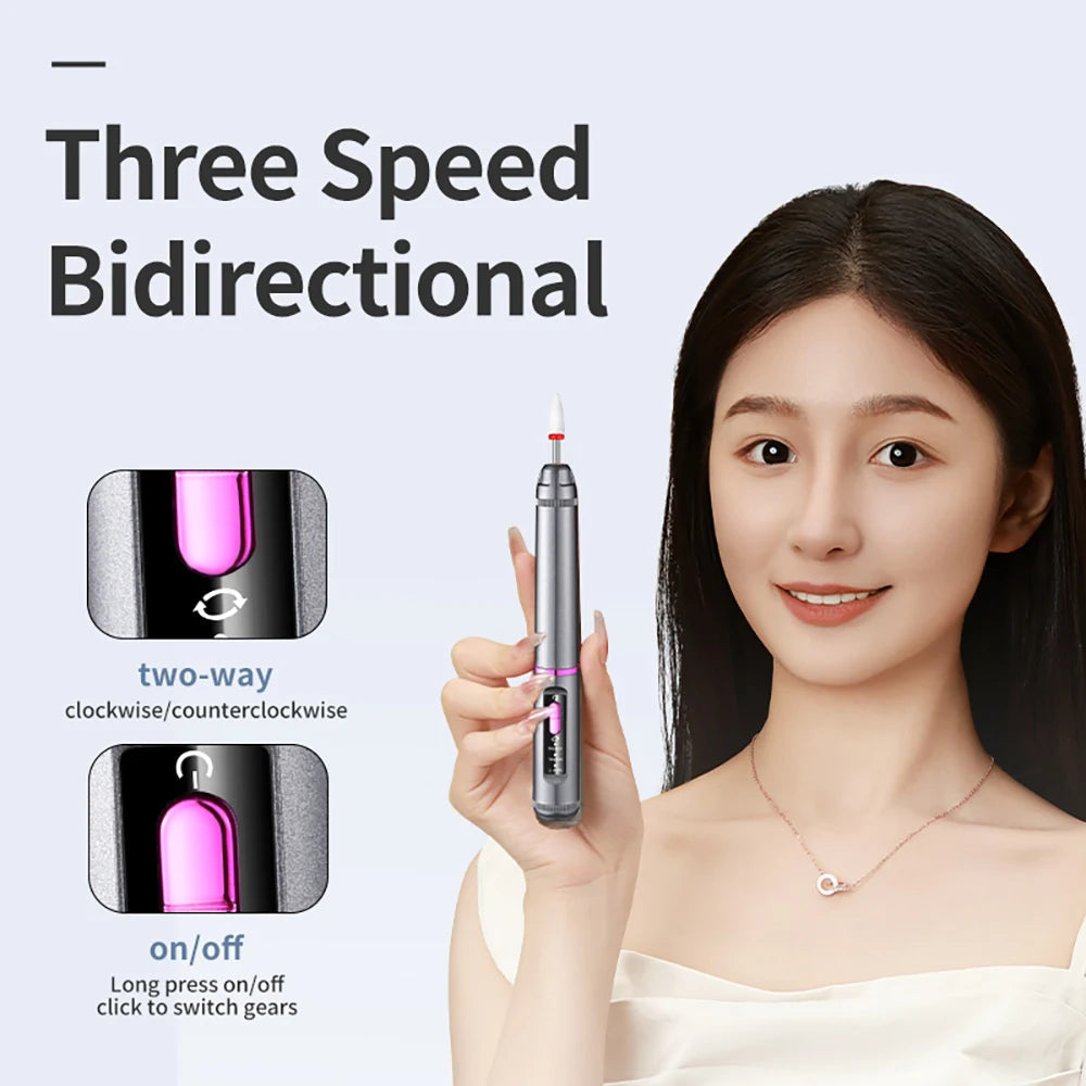 Professional Nails Electric Nail Polisher Drill Bits Grinding Polishing Dead Skin Removal Manicure Machine Art Sanding File Pen