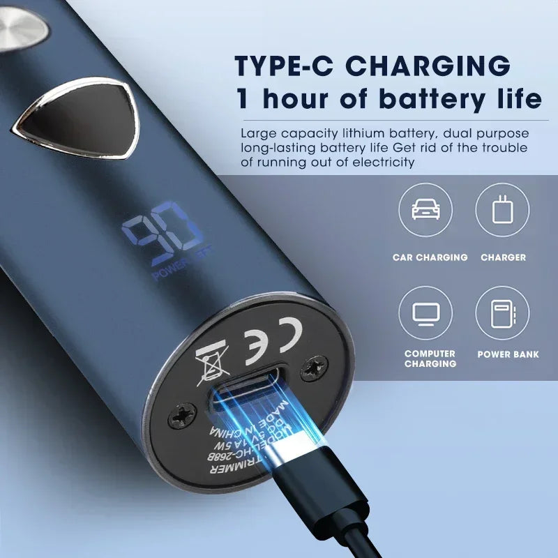 5 in 1 Multifunctional Razor Set for Men Hair Clipper Electric Razor Eyebrow and Nose Hair Trimmer