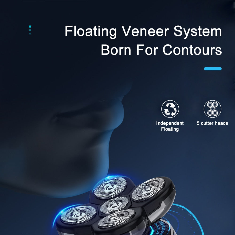 Portable 5 in 1 Men's Electric Shaver Body Trimmer USB Rechargeable Waterproof Mini Shaver Hair Trimmer Nose Hair Trimmer Razor