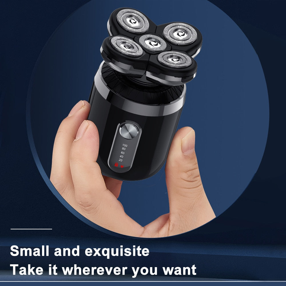 Portable 5 in 1 Men's Electric Shaver Body Trimmer USB Rechargeable Waterproof Mini Shaver Hair Trimmer Nose Hair Trimmer Razor