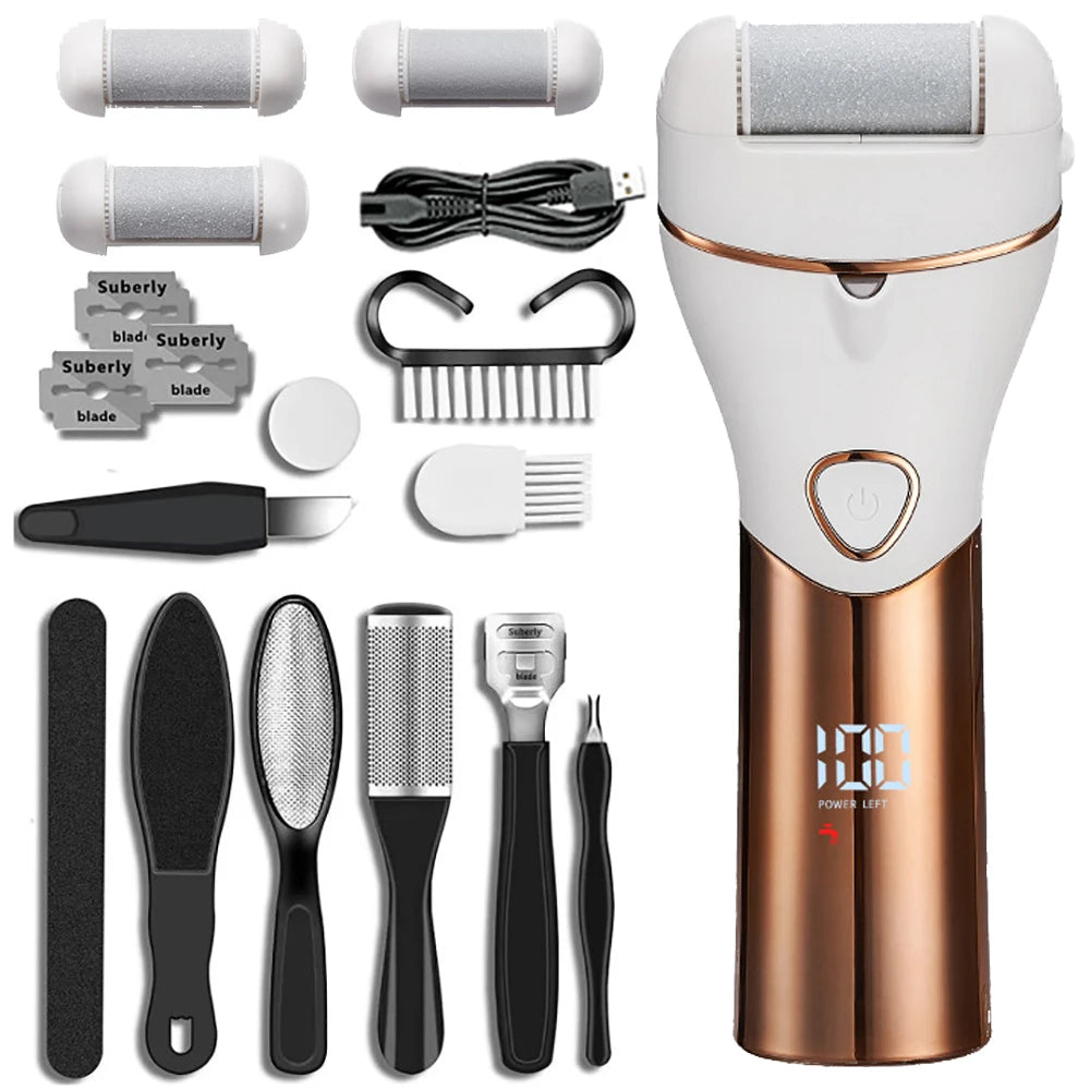 Foot Wrinkle Remover Rechargeable Foot Sander Electric Foot File Foot Pedicure Tool Electronic Foot Wrinkle Removal Shaver