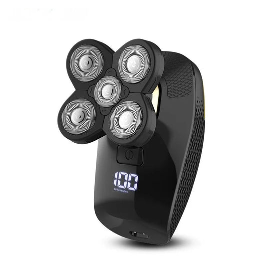 Men's Grooming Care Set Electric Razor Facial Cleaning Bald Shaver Waterproof USB Charging LCD Display Nose Hair Beard Trimmer