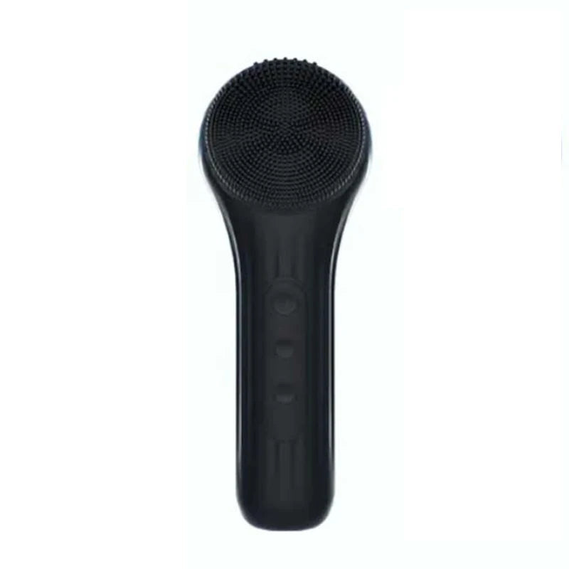 Mini Portable Rechargeable Heating Electric Usb Ultrasonic Vibration Silicond Facial Cleansing Brush