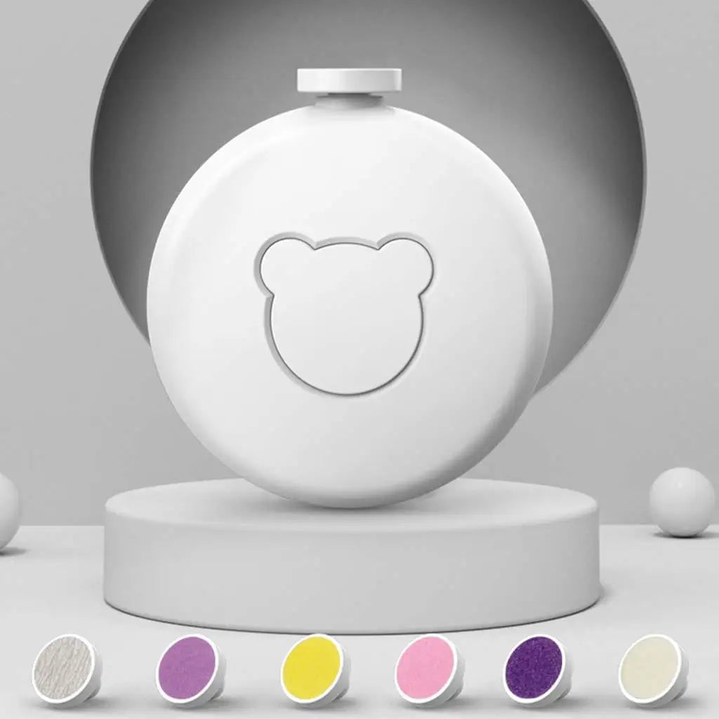 Electric Nail File Manicure Scissors Low Noise Nail Trimmer for Newborn Adults Teenager 6 Grinding Heads Toes Fingers