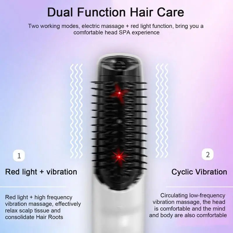 Electric Hair Straightener Comb Cordless Head Massage Brush Relieve Fatigue Long Hair Comb Straight Hair Beauty Care