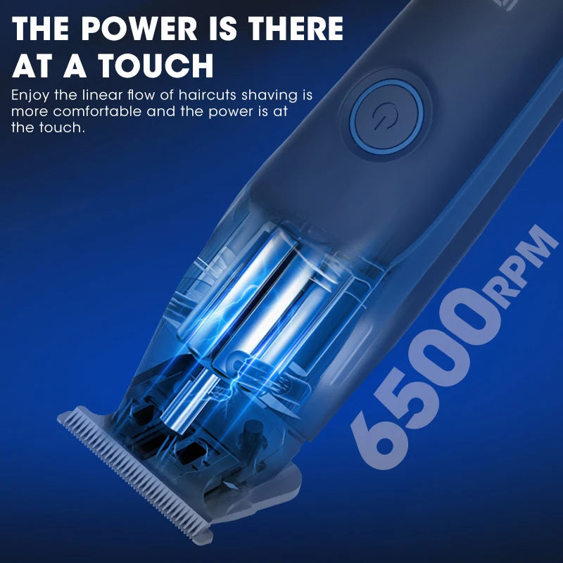 Professional Electric Hair Clipper LCD Digital Display Hair Trimmer for Men Barber Engraving Hair Cutting