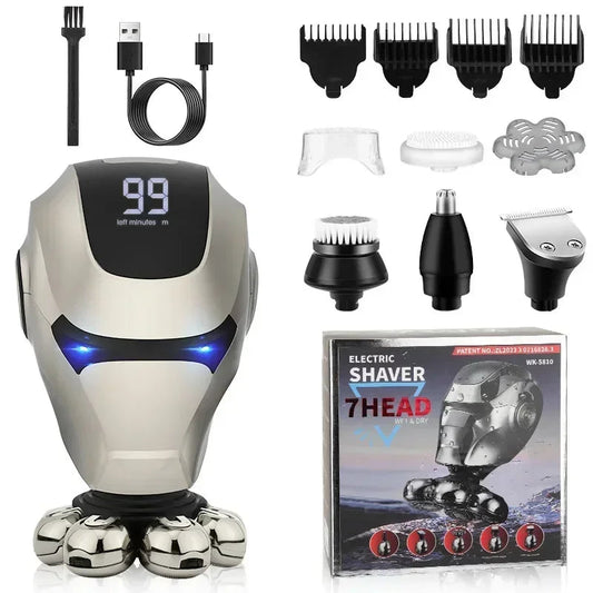 Men's Electric Razor Multi-function Electric Shaver Bald Hair Mechanism Trimmer for Men