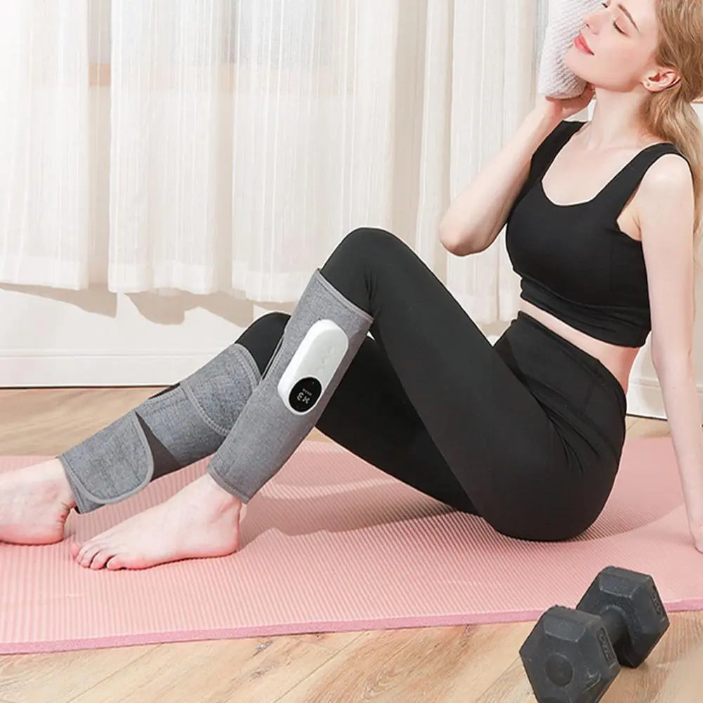 Electric Leg Massager with Heat Compression Calf Air Muscle Legs Massager Pressure Relax
