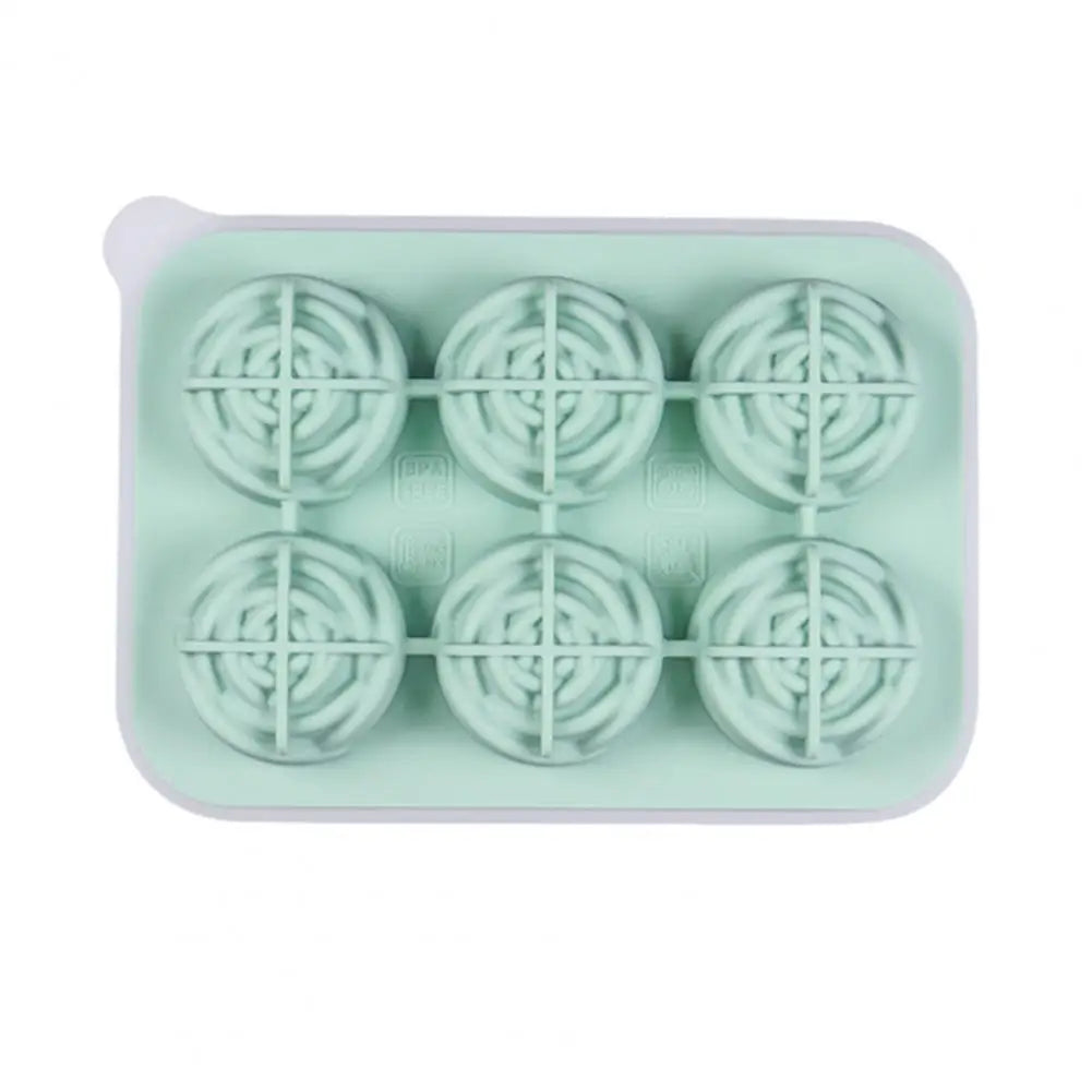 Food-grade Ice Mould Food-grade Silicond Rose Ice Tray 6 Compartment Ice Ball Mold for Drinks Chocolate Candy Whisky for Milk