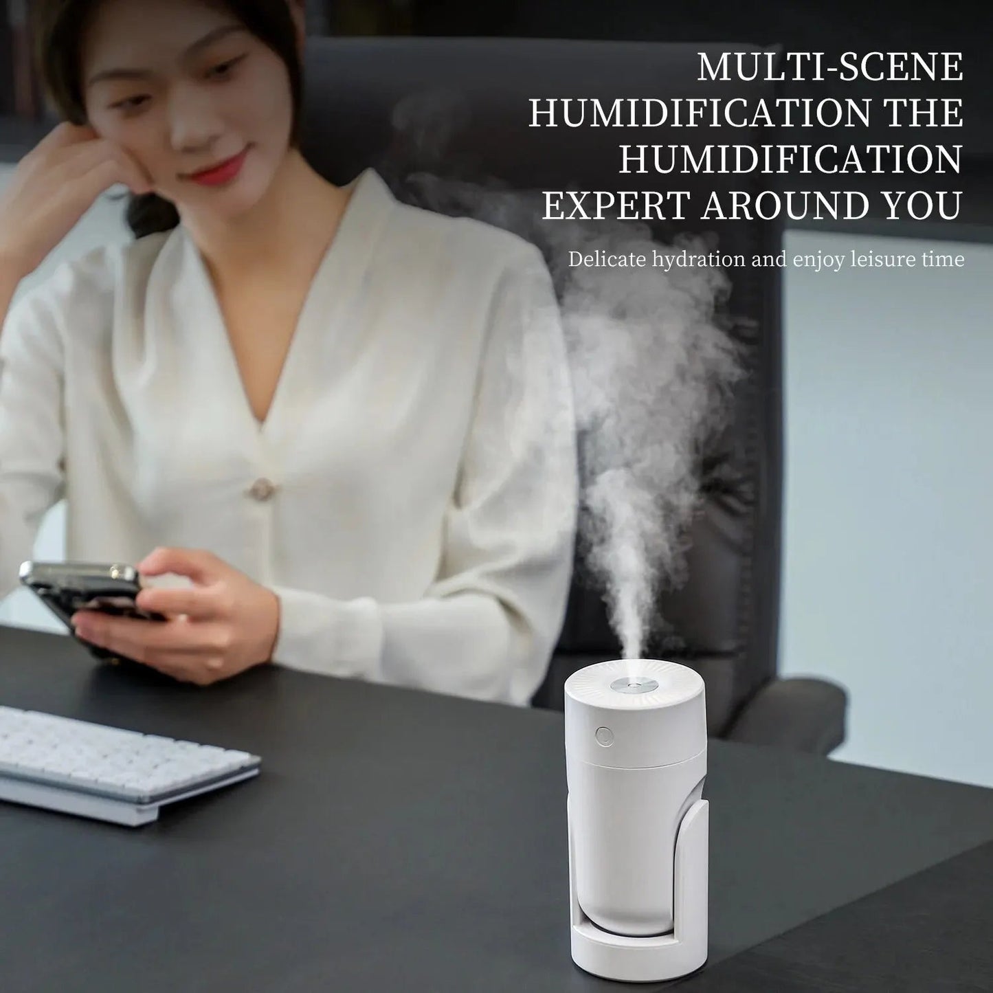 Humidifier Mute for Both Car and Home Adjustable Angle Use Intelligent Constant Humidity USB Automatic Spray Air Purifier
