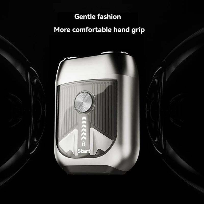 Electric Shaver Rechargeable Aluminum Alloy Magnetic Double Head Shaver IPX7 Waterproof Portable Men Beard Trimmer