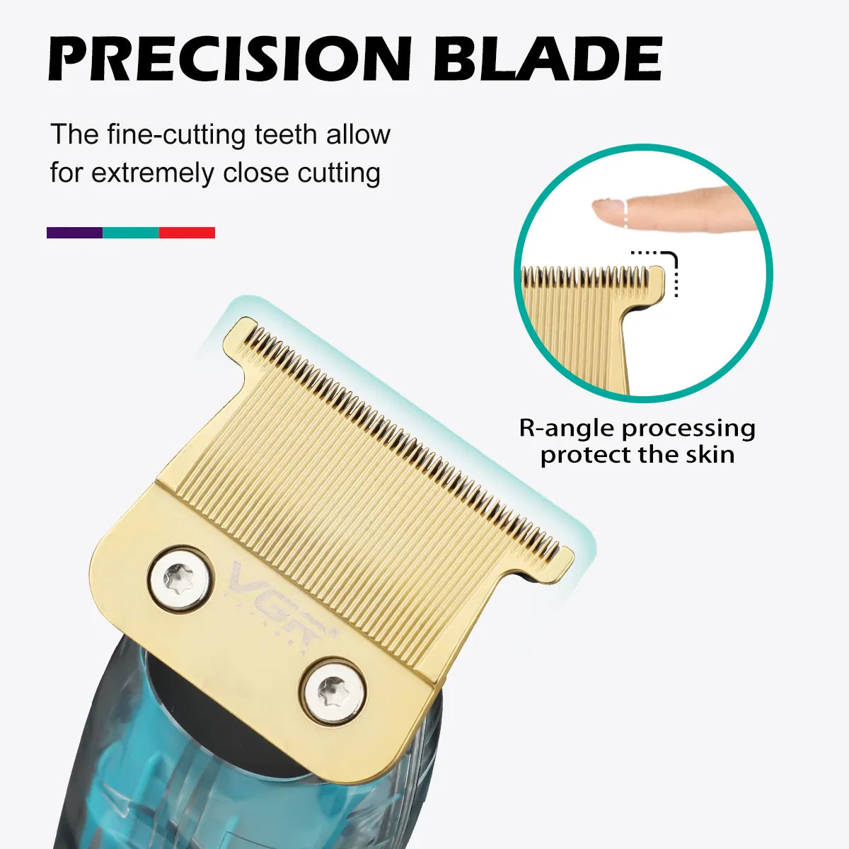 Hair Clipper Waterproof Hair Trimmer Cordless Hair Cutting Machine T-Blade Haircut Transparent Zero Cutting Machine