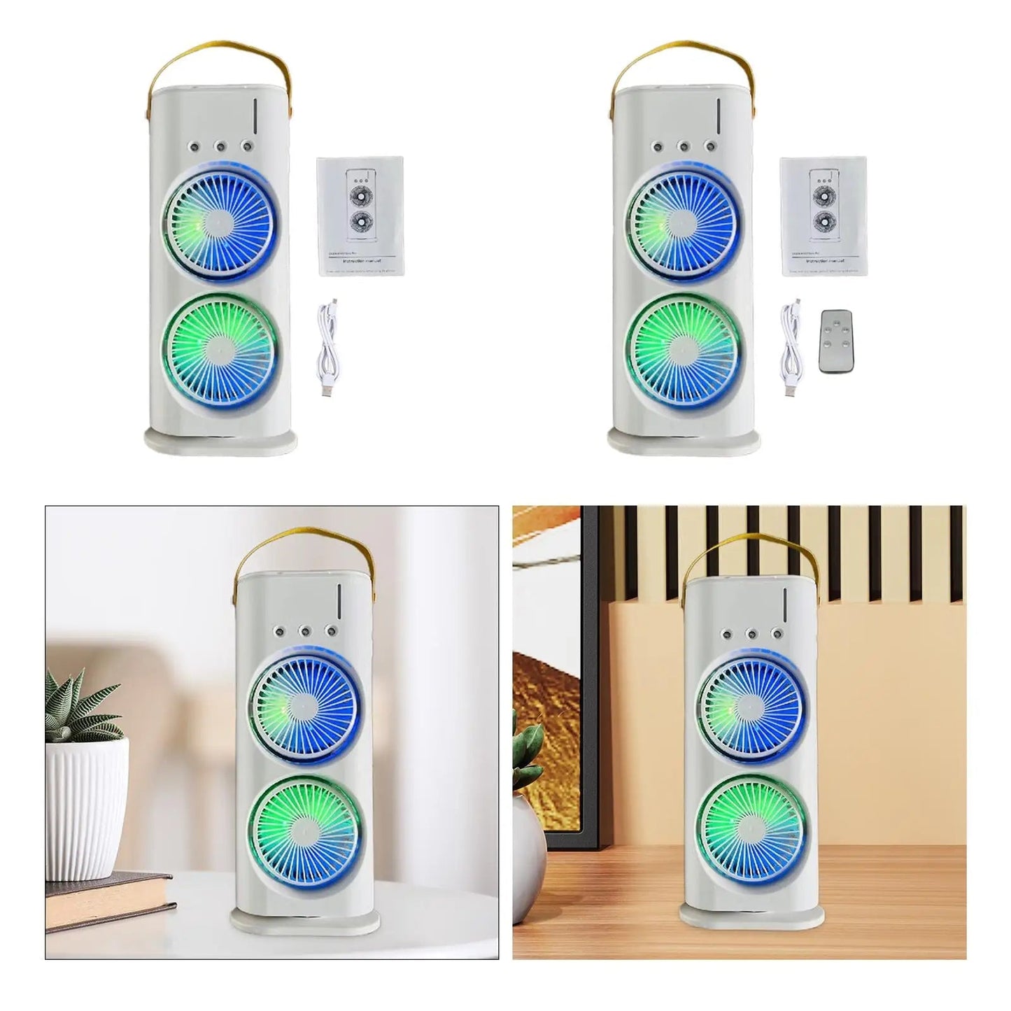 Oscillating Table Fan Portable Desk Fan for Kids Girls Women Office Bedroom