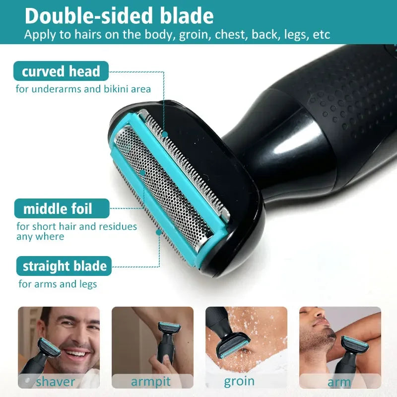 Intimate Pubic Haircut Shaver Lady Sensitive Areas Razor Bikini  Trimmer for Groin Mens Balls Shaving Machine Nose Hair Trimming