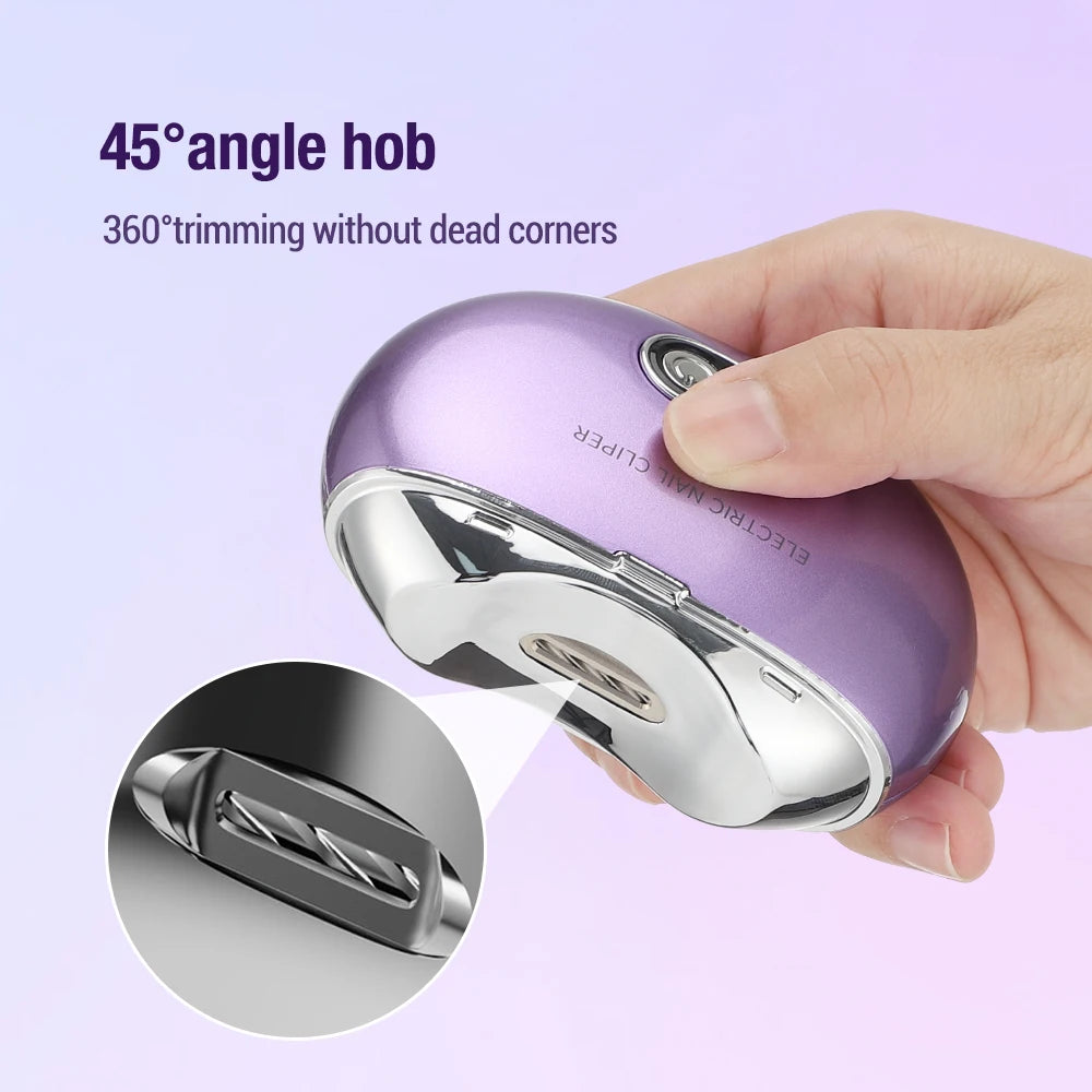 Electric Nail Clipper With Low Noise Intelligent Nail Drill Nail Cutter For Kids and Adult Portable Finger Toe Scissors