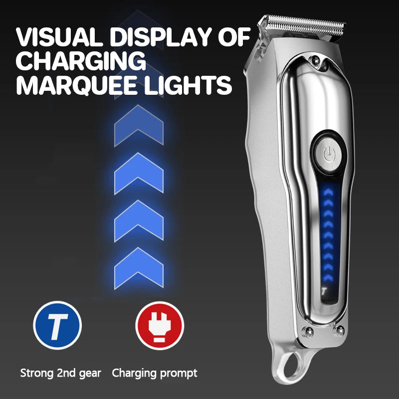 Cordless Hair Trimmer Mini Hair Cutting Kit with 6 Guide Combs Portable USB Rechargeable Haircut Clippers for Men Women Kids