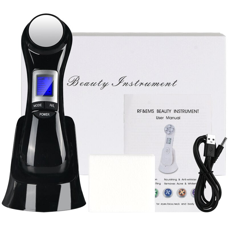 6 in1 LED RF Photon Facial Skin Lifting Rejuvenation Face Massage Machine EMS Ion Microcurrent Beauty Device