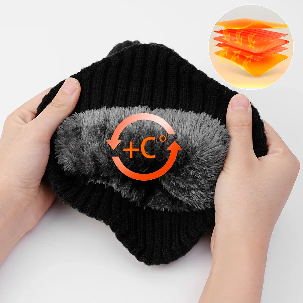 Fashion Winter Hat Scarves Skullies Beanies Men Bonnet Knitted Hats For Men Women Brand Gorras Warm Wool Male Beanie Cap