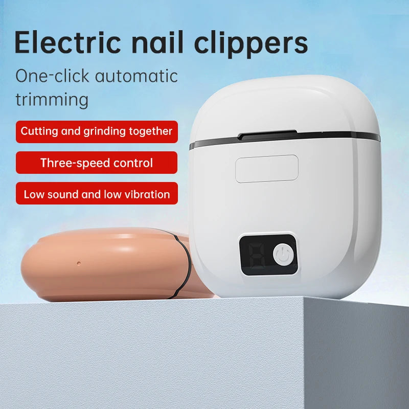 Electric Nail Clippers Rechargeable Nail Trimmer Polishing Automatic Nail Clippers Household Nail Cutting Tool Type-C