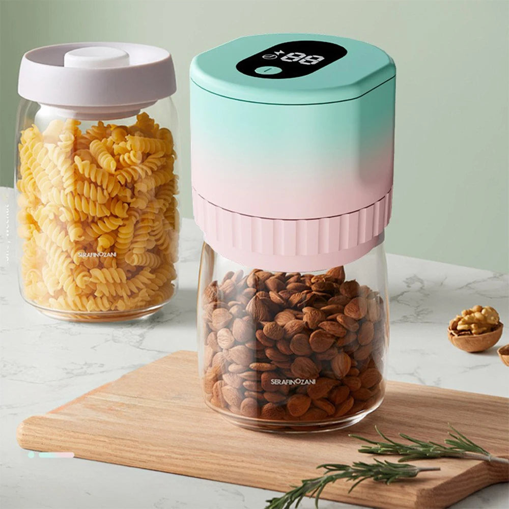 Electric Mason Jar Vacuum Sealer Kit Cordless Automatic Jar Sealer Kit with Mason Jar Lids  for Food Storage and Fermentation