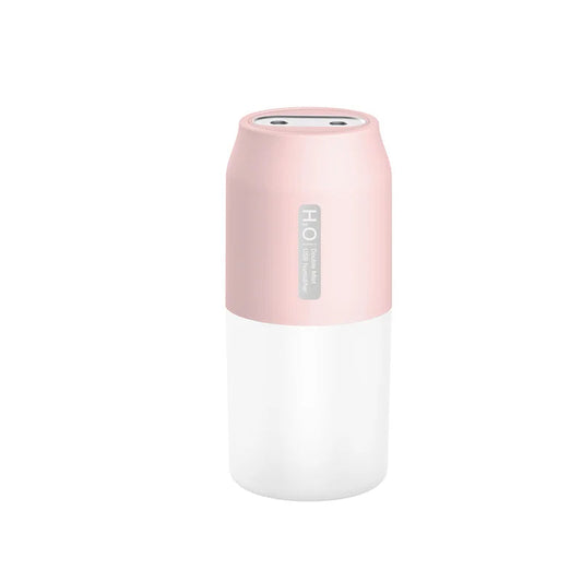 300ml Portable Dual Spray Ultrasonic Air Humidifier 1800mah Rechargeable Mini with LED Night Light USB Silent Car Home