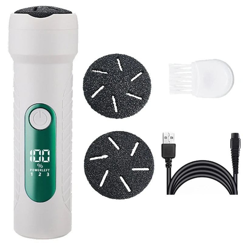 Charged Electric Foot File for Heels Grinding Pedicure Tools Professional Foot Care Tool Dead Hard Skin Callus Remover
