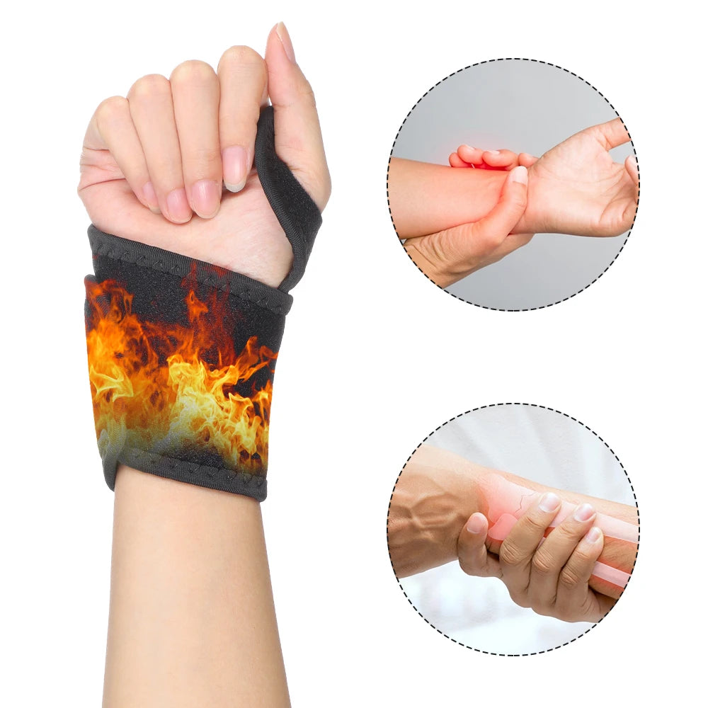 Heating Foam Wristbands Wrapped Joint Self-Heating Wrist Support Brace Wrap Heated Hand Warmer Compression Pain Relief Health Care