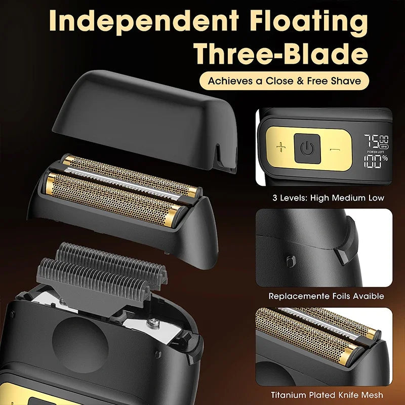 Hair Cutting Machine Professional Hair Clipper and Electric Shaver Set for Barber Men Hair Trimmer Shaver