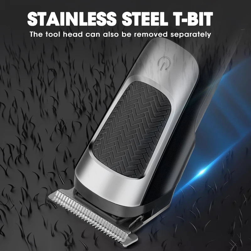 Professional Men's Hair Clipper Retro Oil Head Hair Cutting Gallery Carving Pusher USB Hairdresser for Men Barber