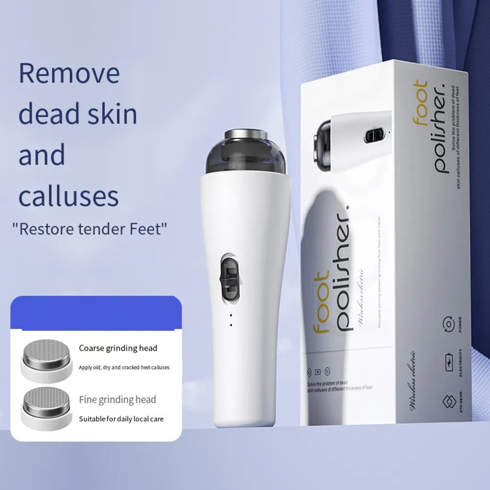 Wireless Electric Foot File Pedicure Tool Grinding USB Rechargeable Hard Dead Skin Remover for Feet Grinder Heel Exfoliator