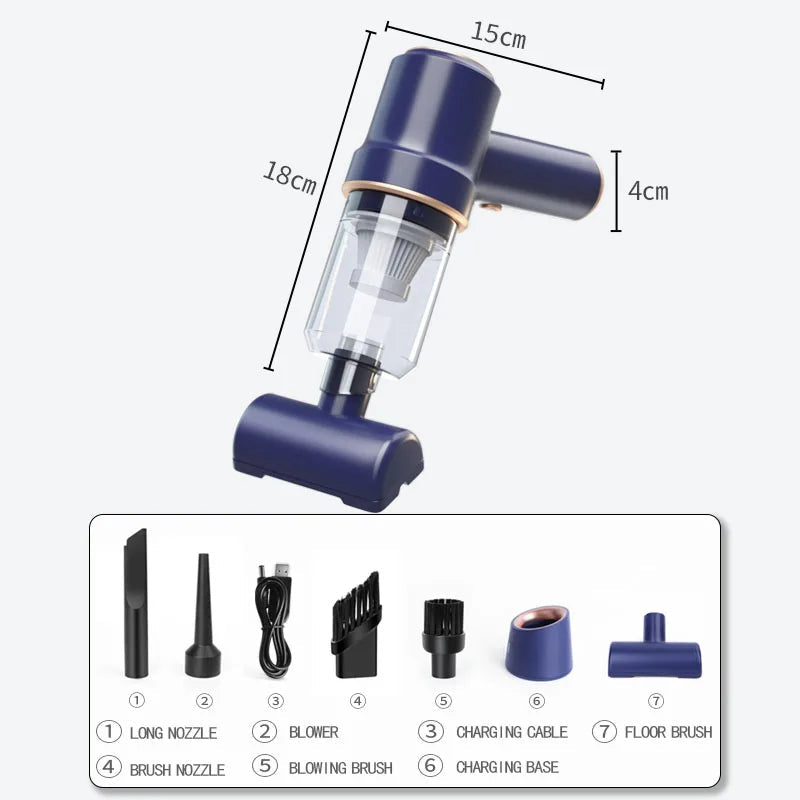 Car mounted vacuum Cleaner Wireless Mini Car Wireless Strong Suction Portable Handheld Cleaning Machine Home Appliance