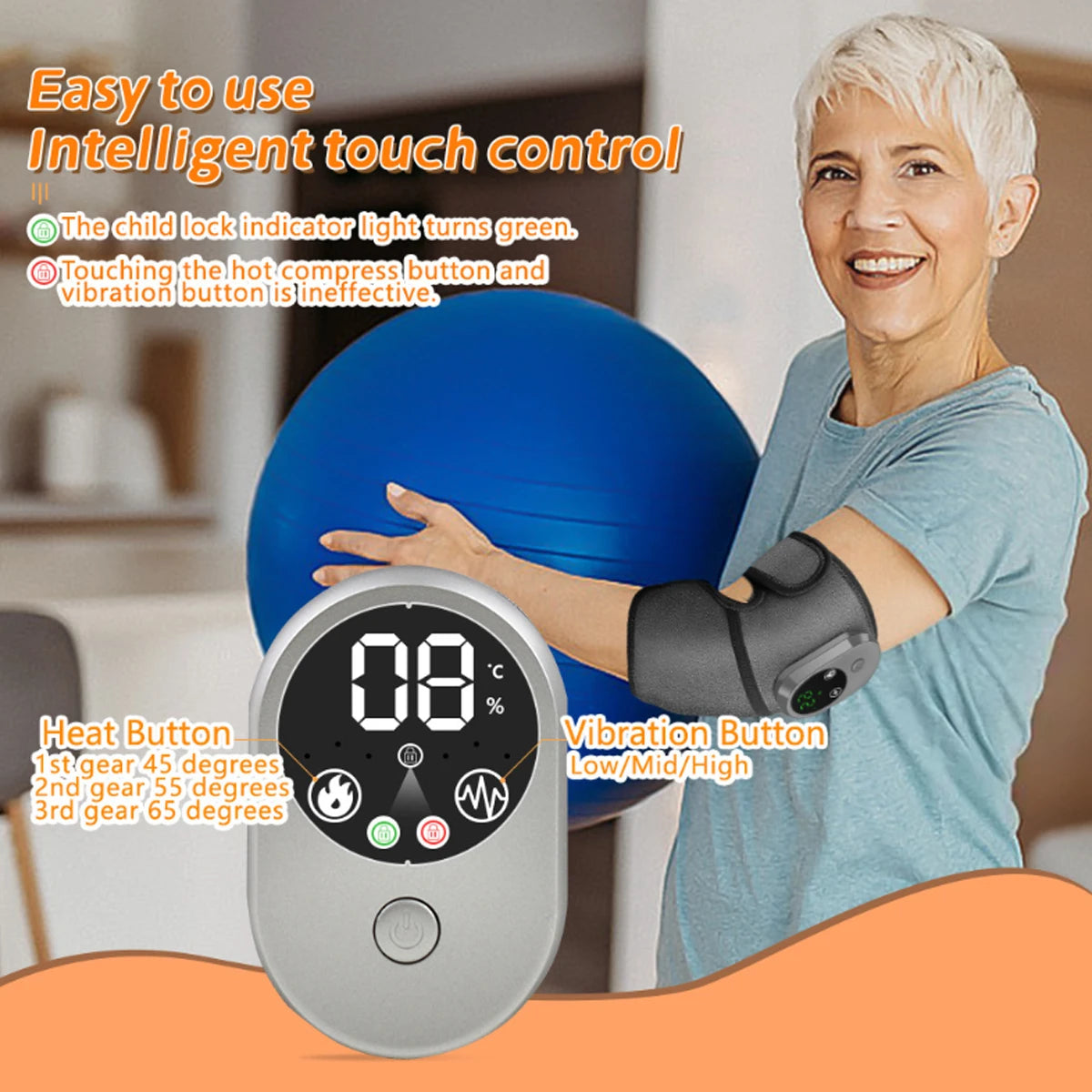 Portable Electric Heating Knee Pads, Old Cold Legs Intelligent Temperature Control Warming Hot Compress Knee Joint Elbow