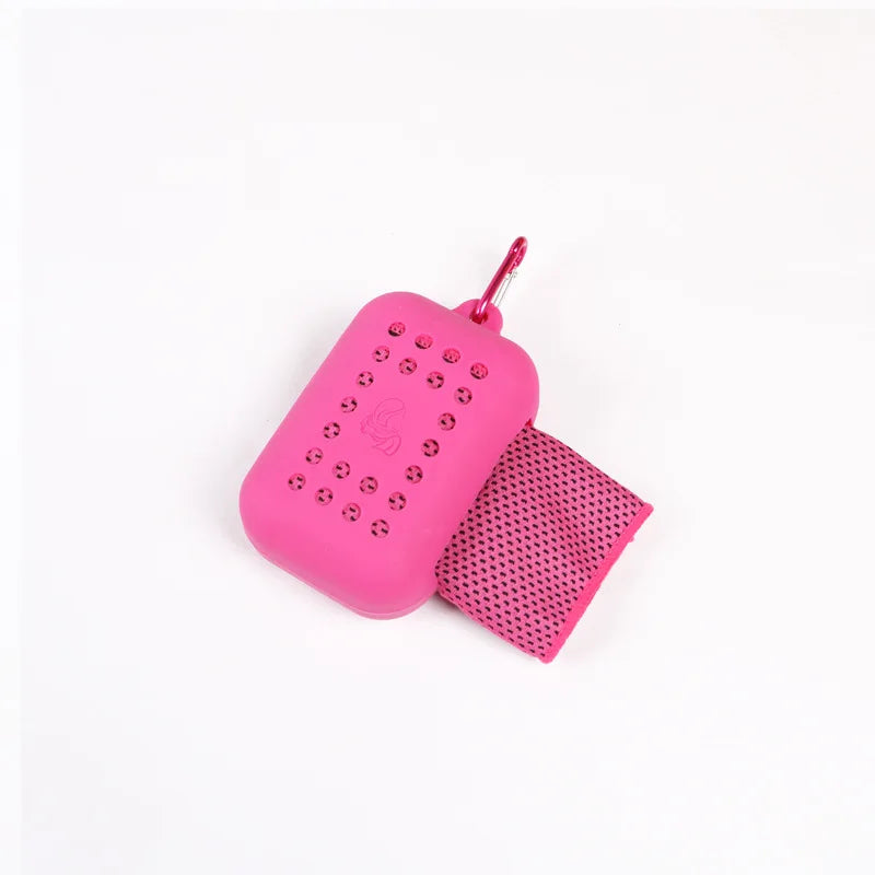 Small Silicond Ice Towel Cold Sports Cooling Ice Cold Towel Cycling Equipment Travel Yoga Bicycle Accessories Cycling Equipment