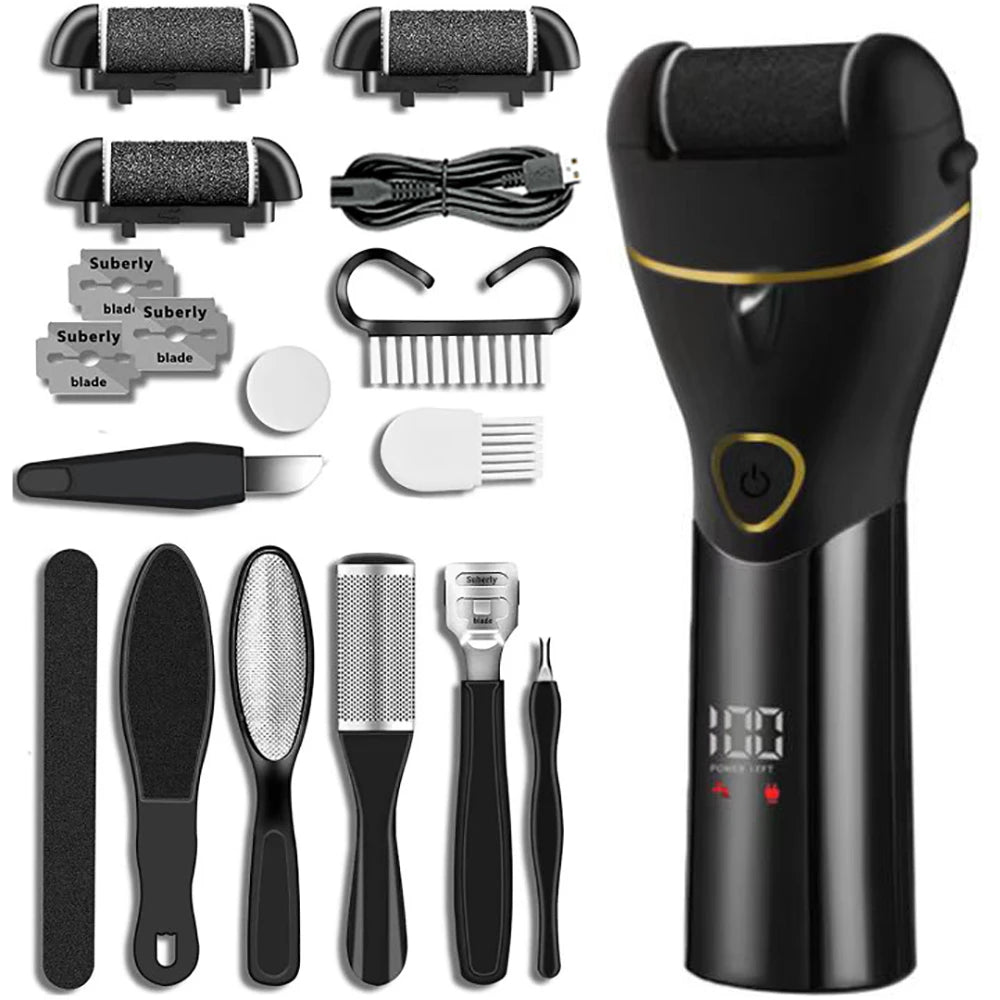 Foot Wrinkle Remover Rechargeable Foot Sander Electric Foot File Foot Pedicure Tool Electronic Foot Wrinkle Removal Shaver