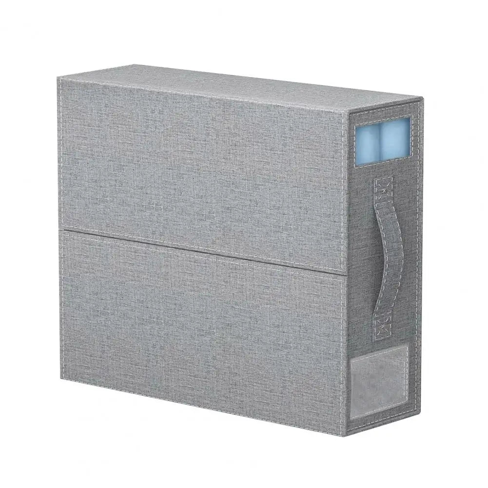 Portable Handle Bed Sheet Box Bed Sheet Storage Box Capacity Bed Sheet Storage Box with Window Dust Proof Foldable for Clothes