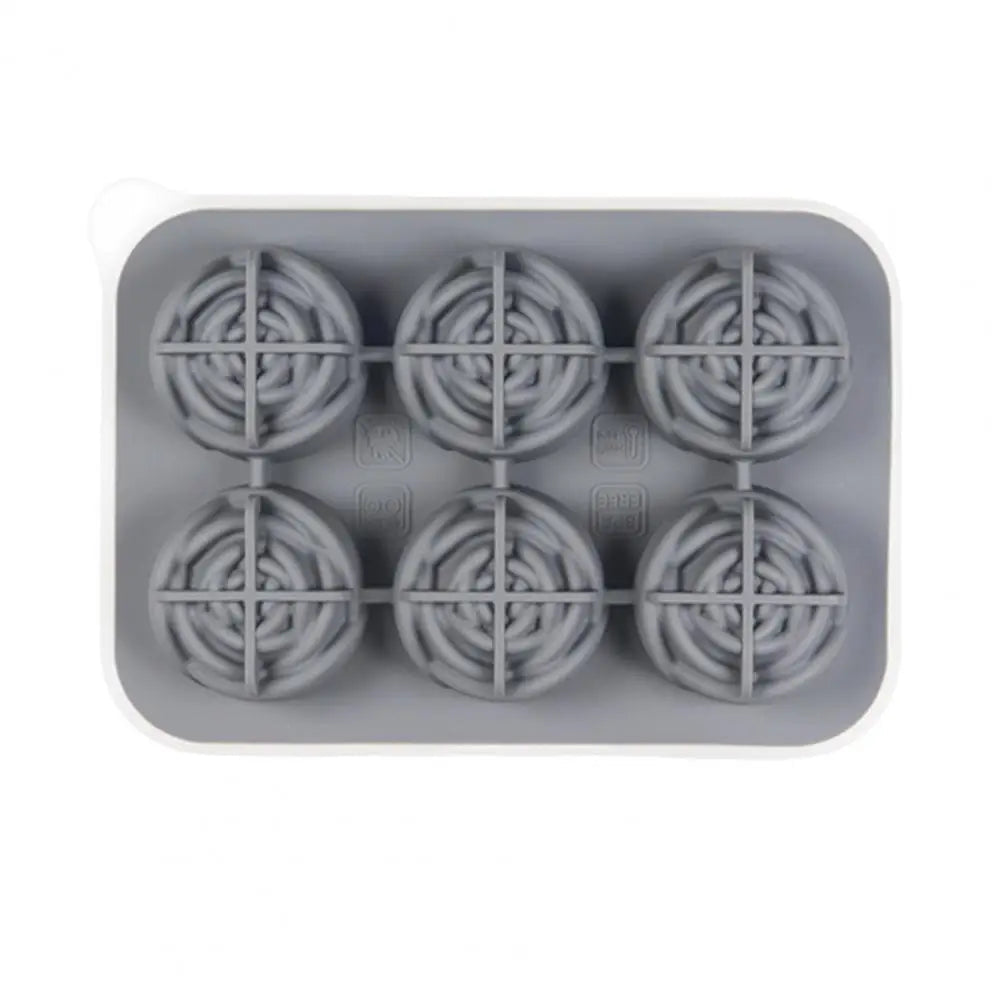 Food-grade Ice Mould Food-grade Silicond Rose Ice Tray 6 Compartment Ice Ball Mold for Drinks Chocolate Candy Whisky for Milk