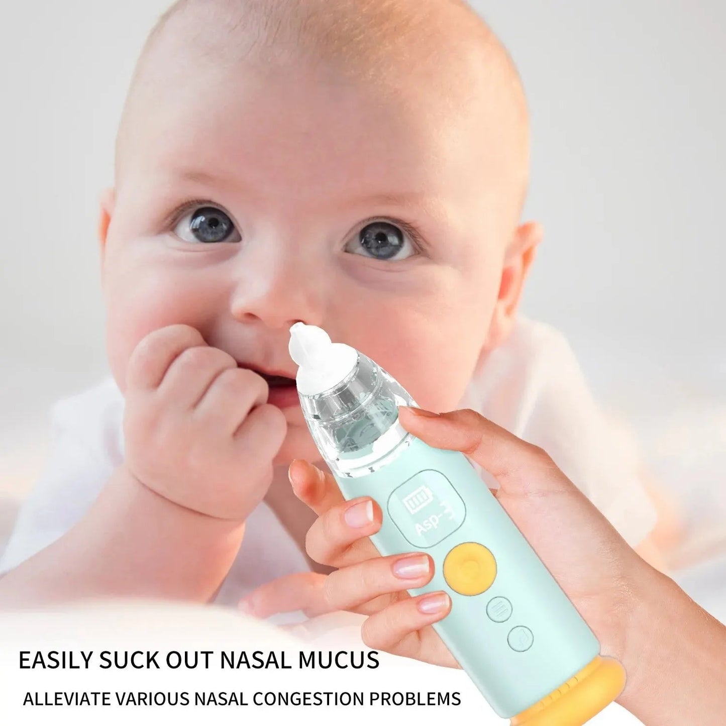 Electric Nasal Absorber Silent Kid Obstruction Rhinitis Cleaner Nasal Aspirator Removable Washable Suction Heads Cups