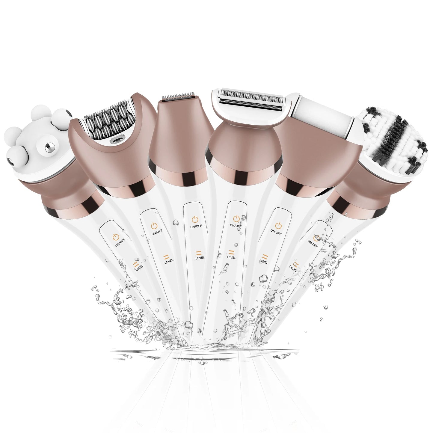 Electric Epilator Hair Removal for Women 5 in 1 Shaver for Legs Arms Underarms Bikini Public Hair Wet & Dry Rechargeable
