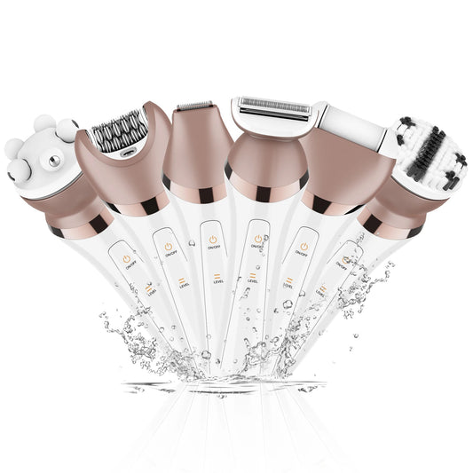 Electric Epilator Hair Removal for Women 5 in 1 Shaver for Legs Arms Underarms Bikini Public Hair Wet & Dry Rechargeable