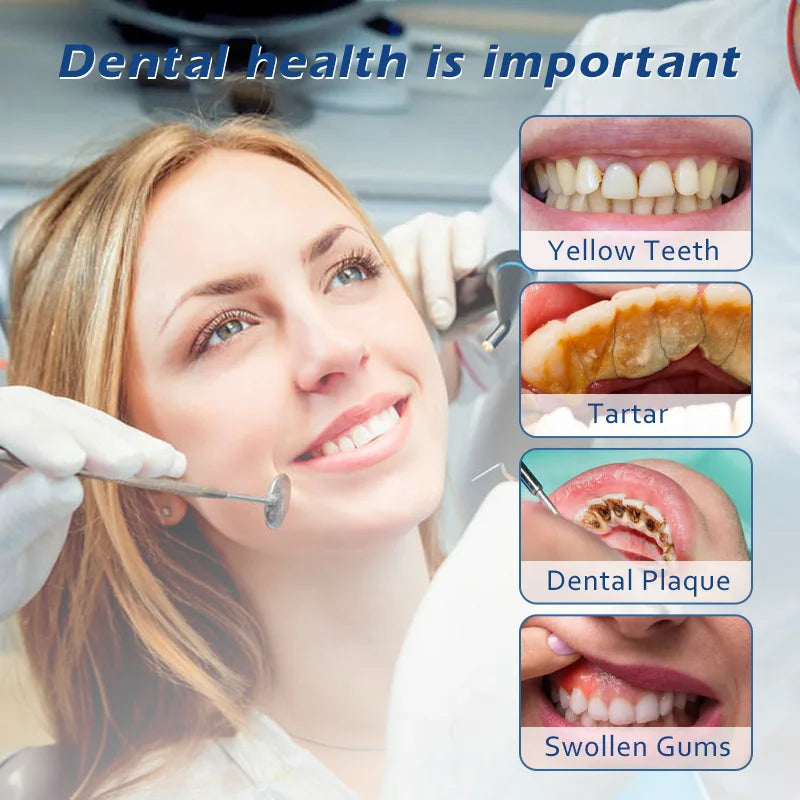 Ultrasonic Dental Scaler Electric Teeth Cleaner for Tooth Whitening Sonic Stone Plaque Scalers Tartar Stains Calculus Remover