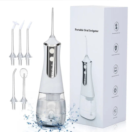 5 Modes Oral Irrigator USB Rechargeable Water Floss Portable Dental Water Flosser Jet 350ml Irrigator Dental Teeth Cleaner