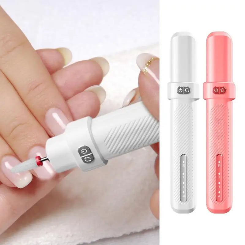 Nail Drill Machine Electric Portable Nail File Rechargeable Nail Sander For Gel Nails Polishing For Home Manicure Salon Nail art